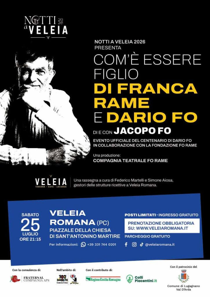 Notti a Veleia Essere figlio di Franca Rame e Dario Fo Locandina 2026